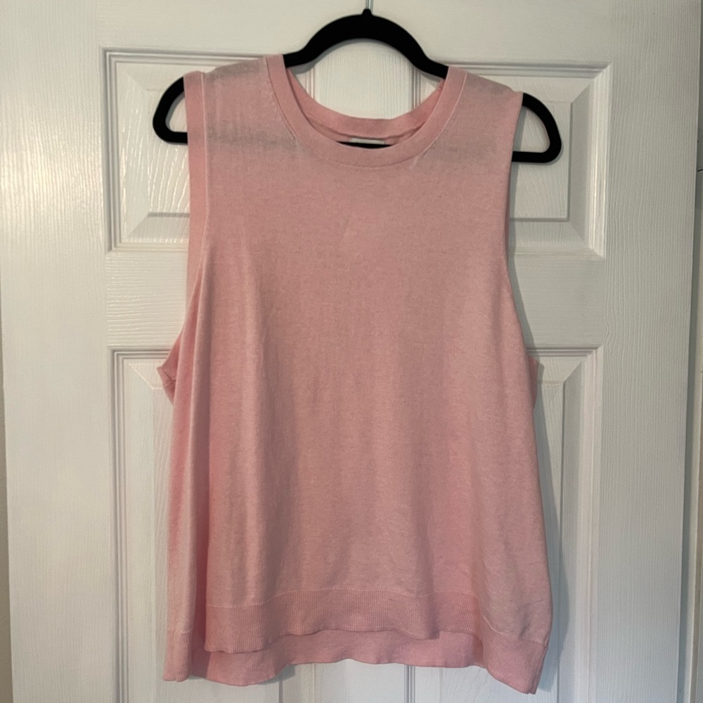 J. Crew Pink Sleeveless Sweater Shell
